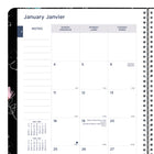 Blueline - 2026 Agenda mensuel Dramatic Floral 14 mois avec couverture imprimée - 11 po x 8-1/2 po - Bilingue-Bilingue