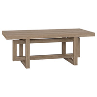 Hudson&Canal - Table basse rectangulaire Breslow 47" L - Chêne gris vieilli-Un design transitionnel moderne pour votre salon, votre bureau et plus encore