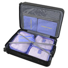 Nicci - Organiseur de bagages Cubes 6 pièces - Violet-Poignée de transport supérieure pratique