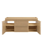 Modway - Render 48" Armoire de lavabo compatible avec un seul lavabo (non inclus) - Chêne-8