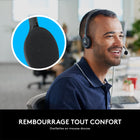 Logitech - Casque stéréo H111 au-dessus de la tête, noir-La perche peut pivoter de 180 degrés pour être portée à gauche ou à droite