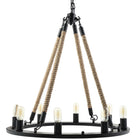 Modway - Encircle Lustre - Noir-Corde de chaîne en acier ajustable de 34"