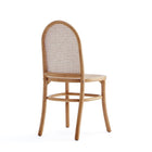 Manhattan Comfort - Paragon 1.0 Lot de 2 chaises de salle à manger rembourrées style industriel chic 17,52 po - Nature et Avoine-Dossier haut rond unique pour le style et le confort