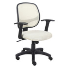 Brassex - Kelvis Chaise de bureau - crème-Tissu en maille