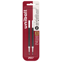 uni-ball - Recharges pour stylos gel rétractable 207 - 0,7 mm - bleu - paquet de 2-Stylos gel