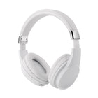 Basic Tech Écouteurs pliables sur l'oreille sans fil - Blanc-Inclus câble auxiliaire audio