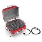 Kenmore - Barbecue de table rétro à 2 brûleurs - rouge-Boîtier de combustion de 18 po x 15 po.