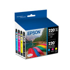 Epson - Cartouches d’encre 220 - Noir Grande Capacité/Couleur standard CMJ-Qualité photo supérieure à celle des photos de labo