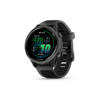 Garmin - Forerunner 570 - 42 mm, aluminium gris ardoise avec bracelet noir translucide/noir-ENTRAÎNEMENT ADAPTATIF GARMIN COACH - Entraînez-vous pour un événement, franchissez une étape importante ou améliorez votre condition physique grâce aux programmes d'entraînement Garmin Coach pour la course à pied, le triathlon, le cyclisme ou la musculation. Certains programmes s'adaptent même quotidiennement pour des entraînements personnalisés en fonction de vos performances, de votre récupération et de vos indica