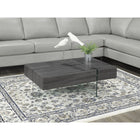 Brassex - Table basse 537105 Bryden - grise-3 compartiments de rangement