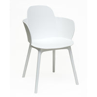 Dura Housewares - Ensemble de 4 chaises blanches Granada - white - paquet de 4-Design moderne et décoratif
