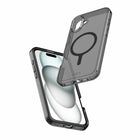 Avana - Coque Ice avec MagSafe pour iPhone 16 Plus - Grise cendrée-Aimants ultra-puissants entre deux plaques pour une surface plane