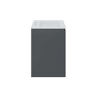 Modway - Bryn Support mural de 24" Vanette de salle de bain - Gris blanc-Évier en céramique avec comptoir intégré