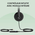 Yealink - Casque UH34 Lite compatible Teams - Casque pour téléphone et ordinateur - Certifié Microsoft Teams  - Noir-Microphone antibruit et réduction passive du bruit