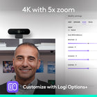Webcam Logitech 4K Pro avec HDR et micros anti-parasite - Noir-Ayez bonne mine quel que soit l'éclairage: RightLight 3 ajuste automatiquement l’exposition et le contraste pour compenser l’aveuglement et le contre-jour