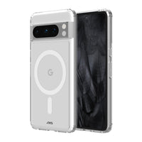 AXS - ULTRA CLEAR Étui compatible magnétique testé contre les chutes pour Google Pixel 8 Pro-Protection anti-UV pour afficher clairement le design original de votre cellulaire