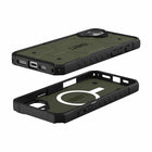UAG - Coque Pathfinder robuste avec MagSafe pour iPhone 16 - Vert olive-Rebord surélevé pour protéger la caméra