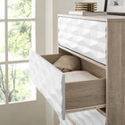 Modway - Vespera 5 tiroirs Poitrine, Chêne Blanc-Jambes effilées