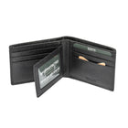 Roots - Portefeuille Slim Fold de pour hommes avec carte d'identité amovible - Noir-1 étui amovible pour carte d'identité avec 3 fenêtres d'identification