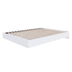 Nexera - Lit plateforme Queen, Blanc-Comprend un système de lattes pour le support du matelas, il ne nécessite donc pas de sommier, le choix économique idéal 