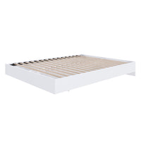 Nexera - Lit plateforme Queen, Blanc-Comprend un système de lattes pour le support du matelas, il ne nécessite donc pas de sommier, le choix économique idéal 