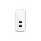 Belkin - Chargeur secteur rapide double USB-C 40 W (20 W x 2), blanc-Prise de charge rabattable facile à transporter