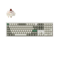 Keychron - Q6 Max RGB Wireless Mechanical Keyboard - Brown Switch - Full-size Layout with Knob - Shell White-Connectivité exceptionnelle : Passez sans effort d'un appareil à l'autre avec la connexion sans fil 2,4 GHz ou Bluetooth 5.1, offrant des temps de réponse rapides et des capacités multitâches sur votre ordinateur, téléphone et tablette.