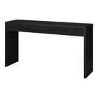 Hudson&Canal - Console Lawrence , 55 po de largeur, grain noir-Le plateau de table a une capacité de poids de 50 lb