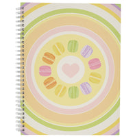 Merangue - Carnet à motifs - 8 x 10 po -  ligné - 80 feuilles - macarons-80 feuilles lignées par cahier