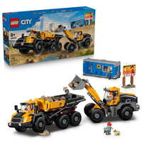 LEGO - City Big Vehicles Le camion-benne et la chargeuse frontale-Ensemble LEGO City Le camion-benne et la chargeuse frontale avec 2 camions de chantier détaillés