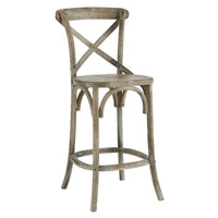 Modway - Gear Tabouret de comptoir - Gris-Tabouret de comptoir de ferme moderne