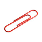 JAM Paper - Trombones géants colourés - grands trombones rouges de 5 cm - paquet de 75-Quantité : 75 par boîte | Emballé dans une boîte transparente réutilisable pour garder votre bureau ou votre tiroir de bureau organisé