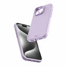 Avana - Coque Velvet avec MagSafe pour iPhone 16 Pro Max - Lavande-Aimants extra puissants entre deux plaques pour une surface plane