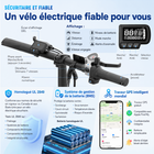 Gyrocopters - Vélo électrique pour adultes iCaddy - Vitesse 40 km/h, assistance au pédalage, autonomie 125 km - Blanc-La conception intelligente en trois volets de l'iCaddy lui permet de se replier pour atteindre des dimensions compactes de 34,6 po x 38,6 po, facilitant ainsi son rangement dans le coffre d'une voiture ou son transport dans les ascenseurs et le métro