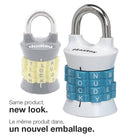 Master Lock - Serrure à combinaison verticale à 4 lettres à régler soi-même-Cadrans non amovibles