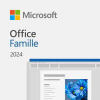 Microsoft Office Famille 2024 pour 1 PC, Bilingue (Code numérique)-Achat unique pour 1 PC 