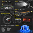 Gyrocopters - Moto électrique tout-terrain pour adultes ZX3 - Vitesse 60 km/h, autonomie 161 km - Jaune-Système de suspension intégrale Matrix et freins à disque hydrauliques haut de gamme