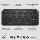 Logitech - MX Keys Mini Minimaliste Clavier Sans Fil Illuminé - USB-C - Noir-Dimensions: 0.8"H x 11.6"W x 5.2"D