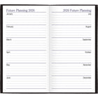 AT-A-GLANCE - Agenda de poche hebdomadaire/mensuel Fine Diary 2025 - 6 po H x 3 3/16 po l - Noir - Anglais-Les coins de page sont perfores pour garder facilement la date actuelle