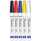 Sharpie - Marqueurs de peinture à base d'huille pointe fine, couleurs assorties, Lot de 5-Disponible en 4 tailles de pointe polyvalentes : extra fine, fine, moyenne et audacieuse