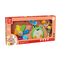 Hape - Kit de rythmique Nature Band-Fabriqués avec des matériaux de haute qualité, ces instruments adaptés aux enfants sont conçus pour résister à des heures de jeu joyeux