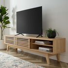 Modway - Render 70 po Meuble TV, Chêne-Tiroir coulissant central à extension complète