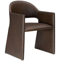 Modway - Talia Cuir végane Fauteuil à manger - Espresso-Rembourrage en cuir synthétique haut de gamme
