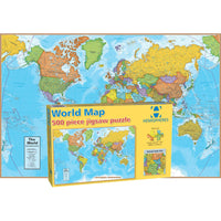 Round World Products World Map International Jigsaw Puzzle-Apprenez en assemblant ce puzzle