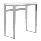 Monarch Specialties - 7683 Bureau 48 po L - Hauteur Adjustable Blanc/Metal Argent-6