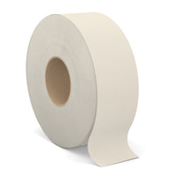 Cascades PRO Perform Papier toilette à rouleau géant 2 épaisseurs - Latte - Paquet de 12-Collection Latte : 80 % de papier blanc recyclé, 20 % de fibres de carton