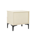 Manhattan Comfort - Table de nuit moderne Amara 50 cm, crème et chêne naturel-Assemblage à domicile requis Tout le matériel inclus
