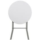 Flash Furniture – Table bistro pliante ronde de 31,25 po, blanc avec tréteaux gris fini poudré (DADYCZ80R2BARRE)-Places assises jusqu'à 3 adultes