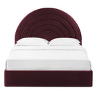 Modway - Solana Arqué Performance Velvet Lit de plateforme complet, Mûrier-Cadre de plate-forme