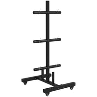 Soozier - Support pour disques de musculation-Avec six supports pour disques et deux supports pour barres d'haltères 